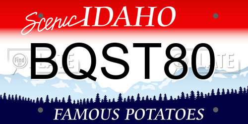BQST80 Idaho License Plate