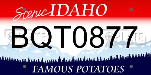 BQT0877 Idaho License Plate