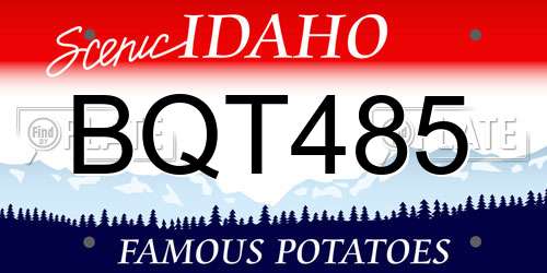 BQT485 Idaho License Plate