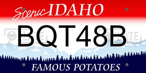 BQT48B Idaho License Plate