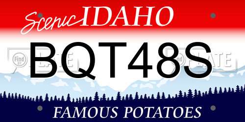 BQT48S Idaho License Plate