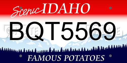 BQT5569 Idaho License Plate