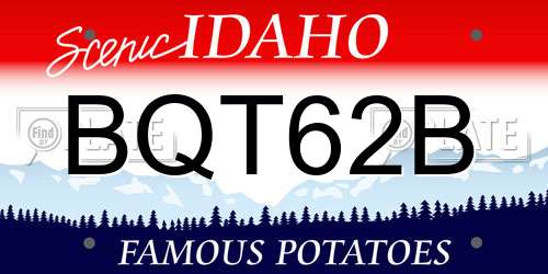 BQT62B Idaho License Plate
