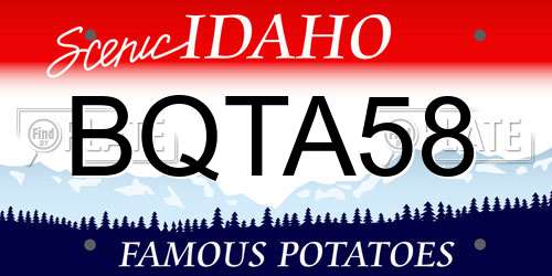 BQTA58 Idaho License Plate