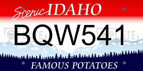 BQW541 Idaho License Plate