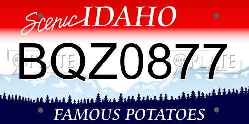BQZ0877 Idaho License Plate