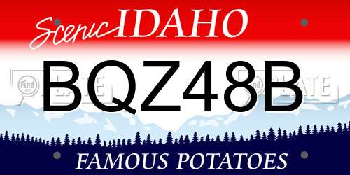 BQZ48B Idaho License Plate