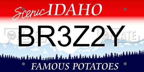 BR3Z2Y Idaho License Plate