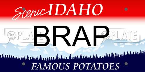 BRAP Idaho License Plate