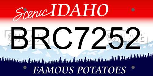 BRC7252 Idaho License Plate