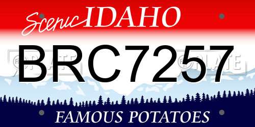 BRC7257 Idaho License Plate