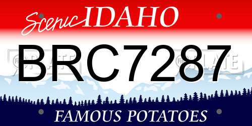 BRC7287 Idaho License Plate