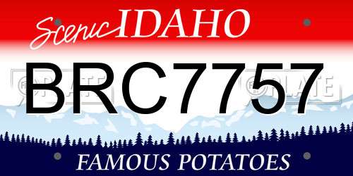 BRC7757 Idaho License Plate