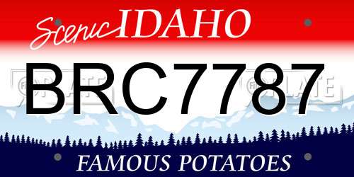 BRC7787 Idaho License Plate