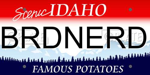 BRDNERD Idaho License Plate