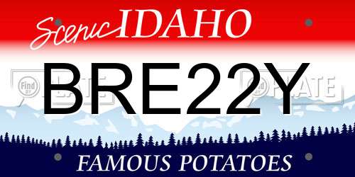 BRE22Y Idaho License Plate