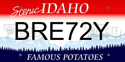 BRE72Y Idaho License Plate