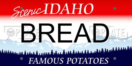 BREAD Idaho License Plate