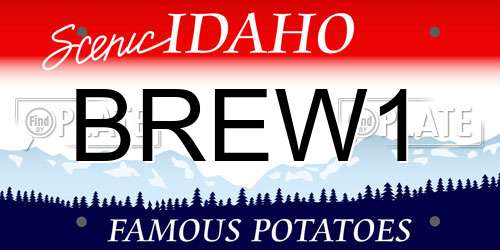BREW1 Idaho License Plate