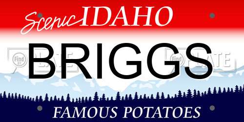 BRIGGS Idaho License Plate