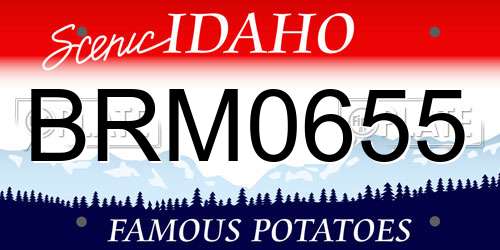 BRM0655 Idaho License Plate