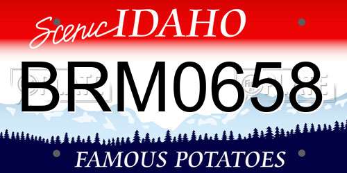BRM0658 Idaho License Plate