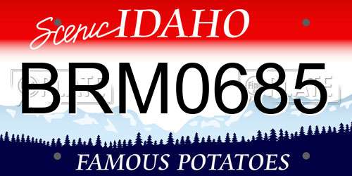 BRM0685 Idaho License Plate