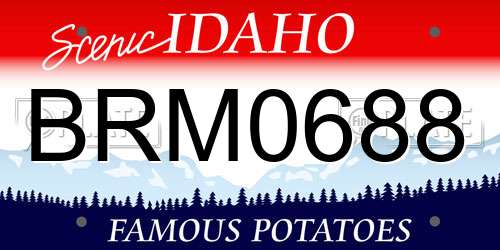 BRM0688 Idaho License Plate