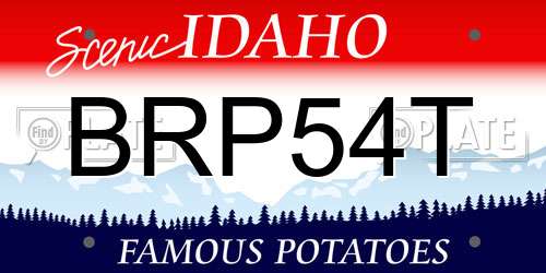 BRP54T Idaho License Plate