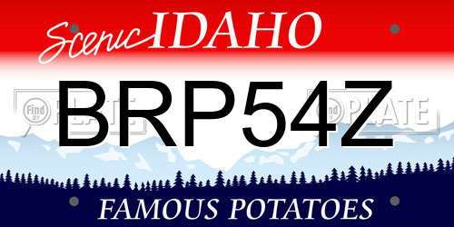 BRP54Z Idaho License Plate
