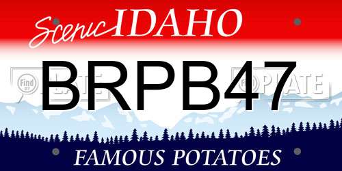 BRPB47 Idaho License Plate