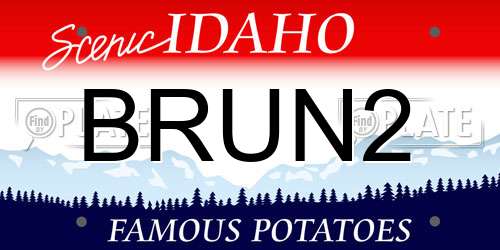 BRUN2 Idaho License Plate