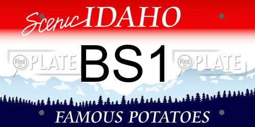 BS1 Idaho License Plate