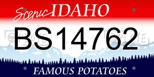 BS14762 Idaho License Plate
