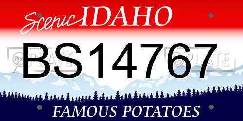 BS14767 Idaho License Plate