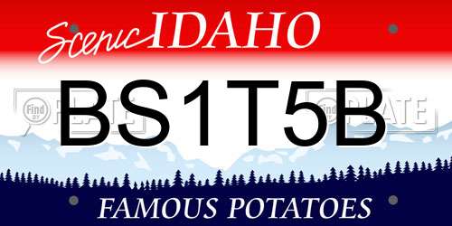 BS1T5B Idaho License Plate