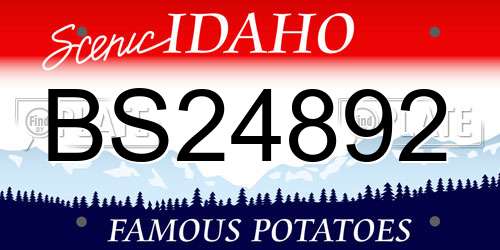 BS24892 Idaho License Plate