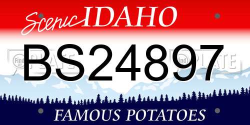 BS24897 Idaho License Plate