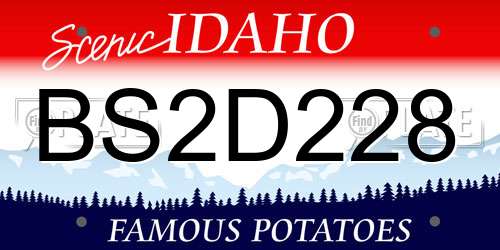 BS2D228 Idaho License Plate