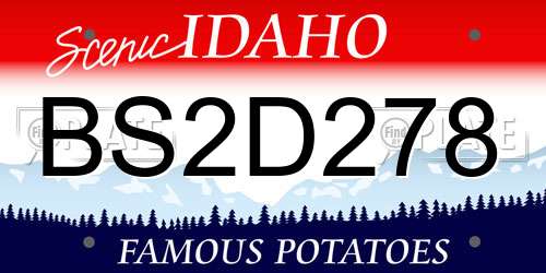BS2D278 Idaho License Plate