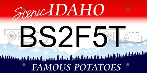 BS2F5T Idaho License Plate
