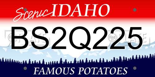 BS2Q225 Idaho License Plate