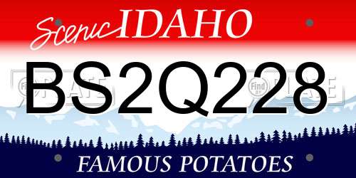 BS2Q228 Idaho License Plate