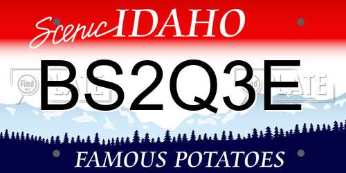 BS2Q3E Idaho License Plate