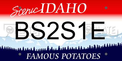 BS2S1E Idaho License Plate