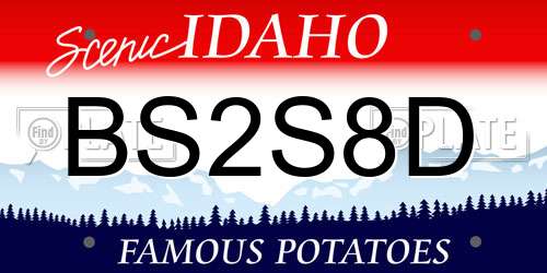 BS2S8D Idaho License Plate