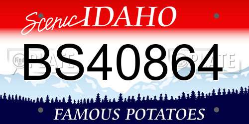 BS40864 Idaho License Plate
