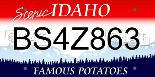 BS4Z863 Idaho License Plate