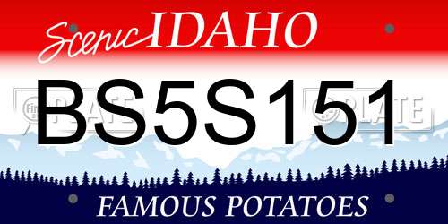 BS5S151 Idaho License Plate