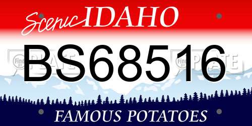 BS68516 Idaho License Plate